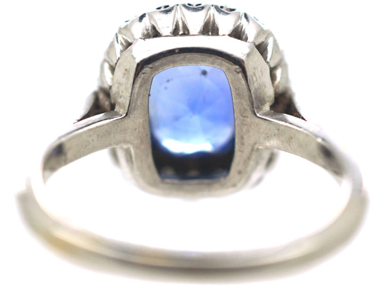 Art Deco Platinum, Sapphire & Diamond Ring