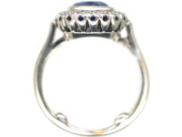 Art Deco Platinum, Sapphire & Diamond Ring