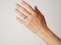 18ct White Gold & Diamond Triple Crossover Ring