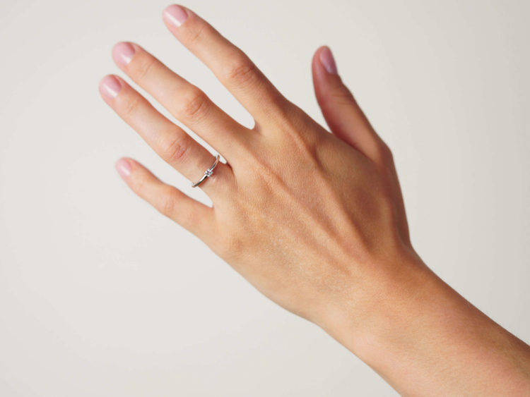 14ct White Gold Diamond Solitaire Ring by Bucherer