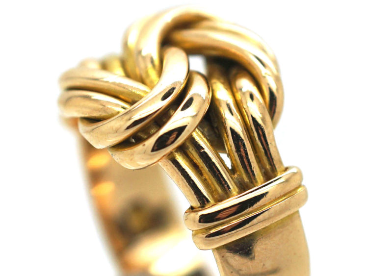 Edwardian 18ct Gold Large Lover's Knot Ring