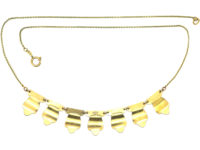 Silver Gilt & Blue Enamel Tulip Necklace by Andresen & Scheinpflug