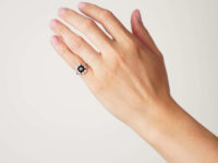 Art Deco 18ct Gold & Platinum, Onyx & Diamond Ring
