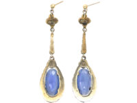Art Deco Silver & Chalcedony Earrings by Theodor Fahrner