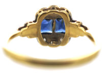 Art Deco 18ct Gold & Platinum, Sapphire & Diamond Ring