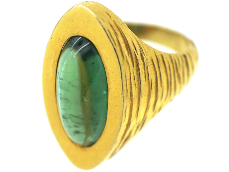 18ct Gold & Green Tourmaline Ring by Tiffany & Co