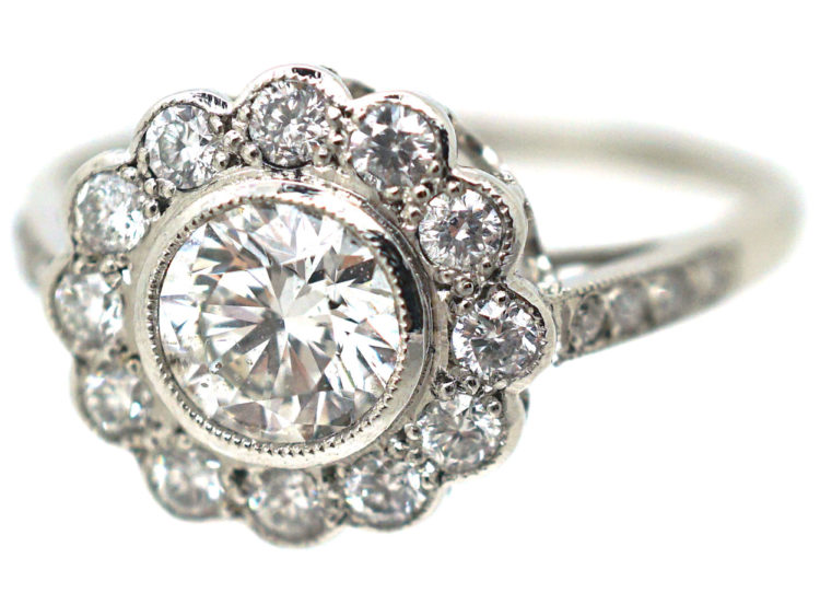 Platinum & Diamond Daisy Cluster Ring