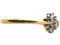Art Deco 18ct Gold & Platinum, Diamond Daisy Cluster Ring