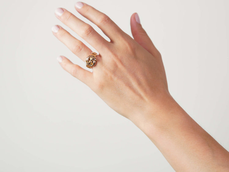 Edwardian 18ct Gold Large Lover's Knot Ring