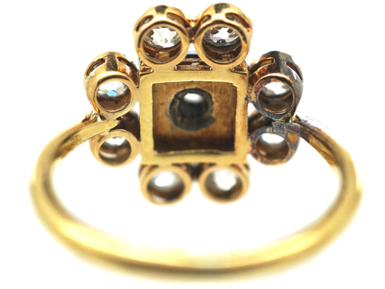 Art Deco 18ct Gold & Platinum, Onyx & Diamond Ring