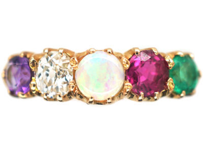 Edwardian 15ct Gold Ring That Spells Adore