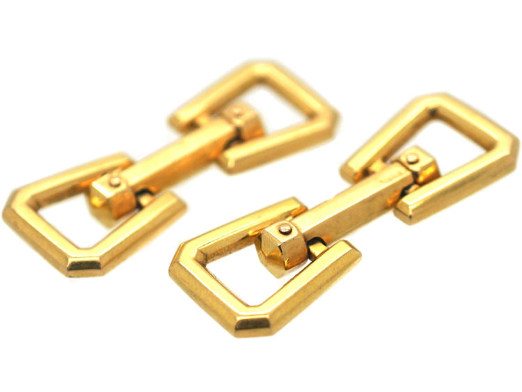 French 18ct Gold Art Deco Cufflinks