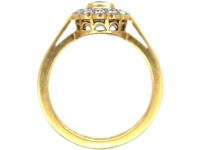 Edwardian 18ct Gold Sapphire & Diamond Cluster Ring