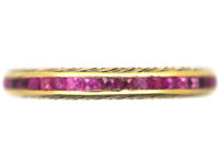 Art Deco 18ct Gold & Ruby Eternity Ring