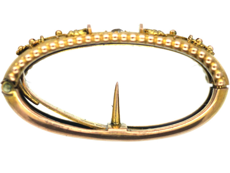 Edwardian 9ct Gold Scarf Clip