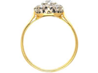 18ct Gold & Platinum, Diamond Daisy Cluster Ring