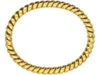 Edwardian 18ct Gold Twist Design Bangle