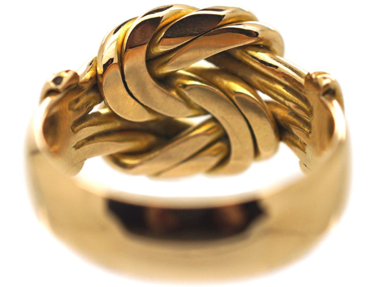 Edwardian 18ct Gold Large Lover's Knot Ring