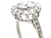 Platinum & Diamond Daisy Cluster Ring