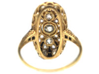 Art Deco 18ct Gold & Platinum Diamond & Onyx Oval Ring