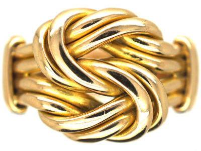 Edwardian 18ct Gold Large Lover's Knot Ring
