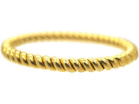 Edwardian 18ct Gold Twist Design Bangle