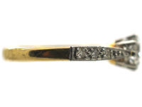 Art Deco 18ct Gold & Platinum, Diamond Solitaire Ring