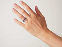 Art Deco 18ct White Gold Sapphire, Diamond & Ruby Flip over Ring