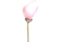 Edwardian Conch Pearl & Diamond Tie Pin