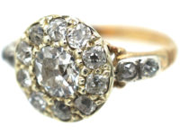 Georgian 18ct Gold Diamond Cluster Ring