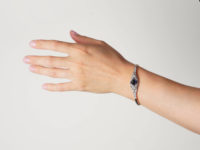 Art Deco 14ct Gold & Platinum, Cabochon Sapphire & Diamond Bracelet