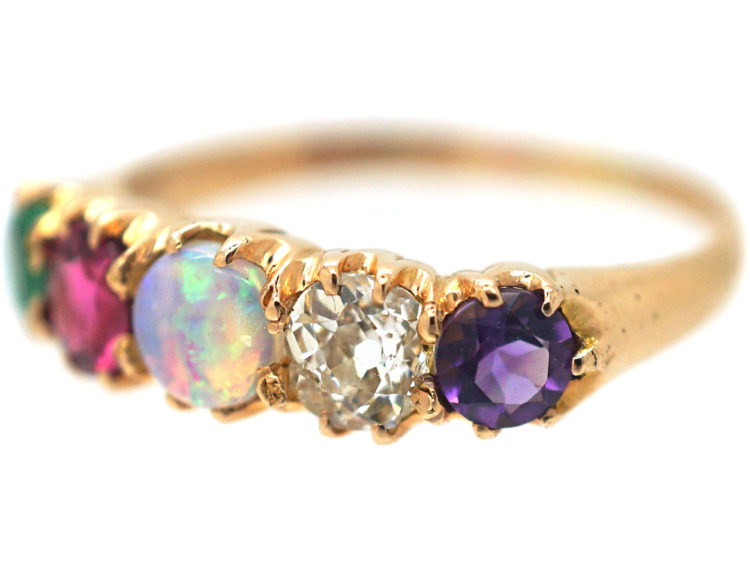 Edwardian 15ct Gold Ring That Spells Adore