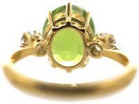 18ct Gold Peridot & Diamond Ring