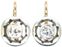 Art Deco 18ct Gold & Platinum, Diamond Earrings