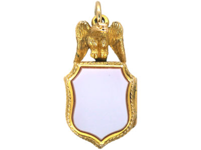 Victorian 18ct Gold Locket set with a Bloodstone & a Carnelian with an Eagle