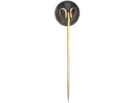 Victorian Silver Gilt & Enamel Four Pence Brittania Tie Pin