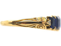 Victorian 18ct Gold & Sapphire Five Stone Ring