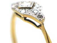 Art Deco 18ct Gold & Platinum Diamond Ring