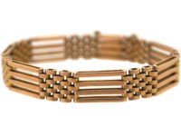 Edwardian 15ct Gold Gate Bracelet