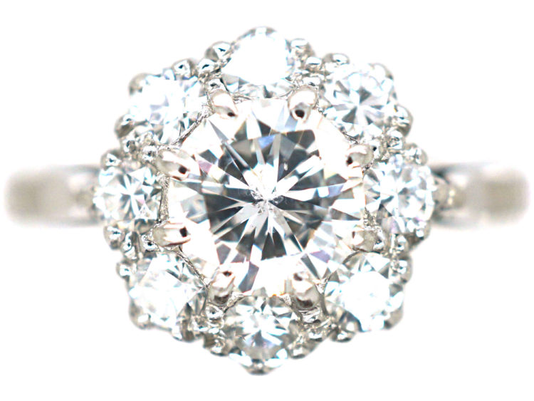 Platinum & Diamond Daisy Cluster Ring