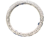 Art Deco Platinum, Sapphire & Diamond Eternity Ring