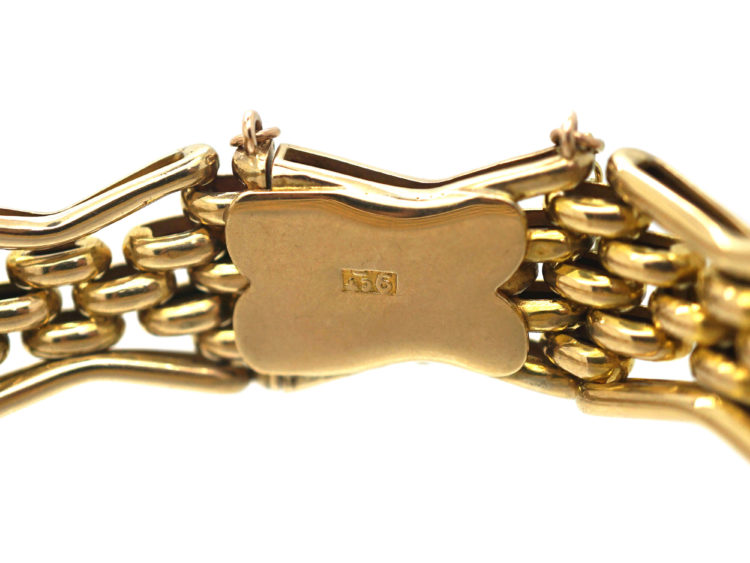Edwardian 9ct Gold Gate Bracelet