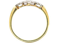 Edwardian 18ct Gold & Platinum, Diamond set Diamond Shaped Ring