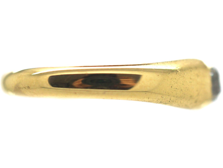 Victorian 18ct Gold & Diamond Rub Over Set Ring