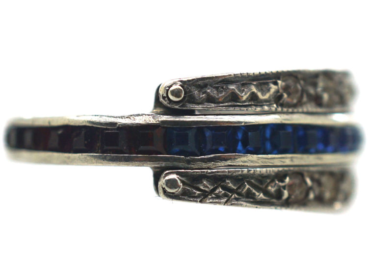 Retro Silver & Paste Flip Over Day & Night Ring