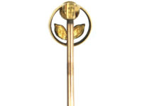 Edwardian 15ct Gold & Natural Split Pearl Flower Tie Pin