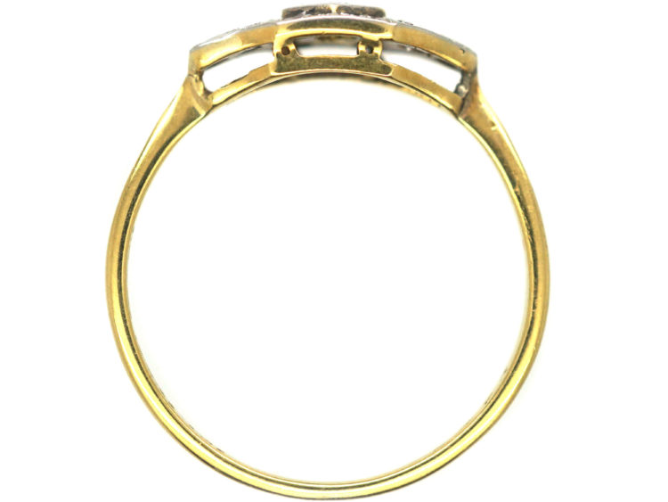 Art Deco 18ct Gold & Platinum Diamond Ring