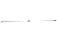 Edwardian 15ct Gold & Platinum, Diamond Cluster Bracelet