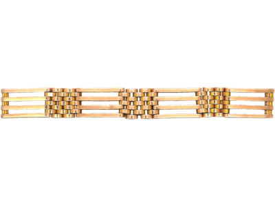 Edwardian 15ct Gold Gate Bracelet