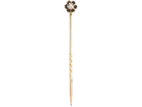 Victorian 9ct Gold Claw Set Diamond Tie Pin